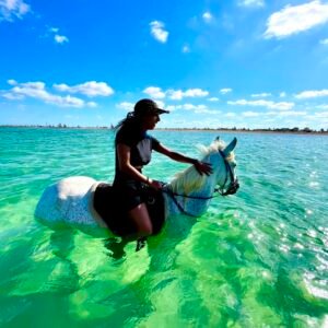 Nagez avec un Cheval dans les Eaux Turquoises de Djerba